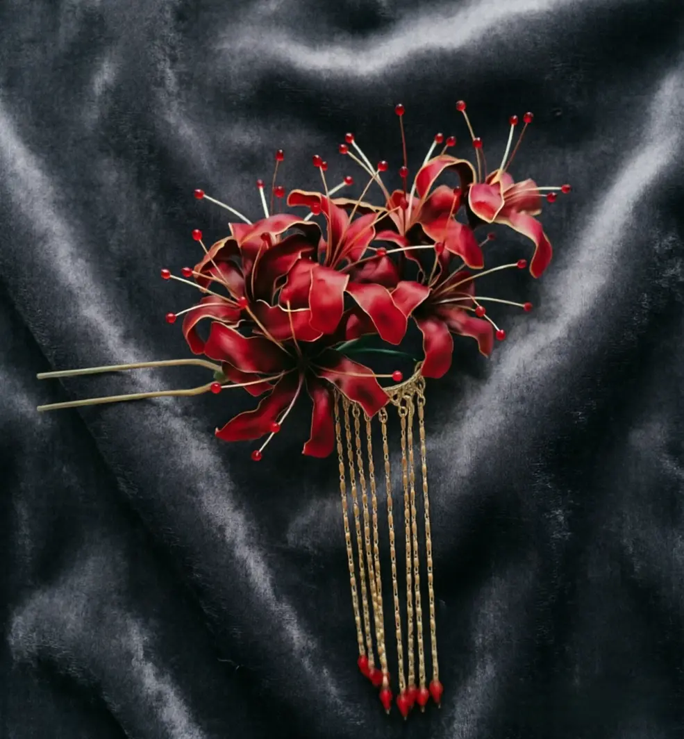 绒花作品
